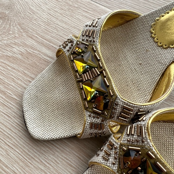 Vintage Prada Bejeweled Kitten Heels - Picture 5 of 6